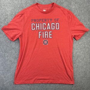 Chicago Fire FC Shirt Mens Large Red MLS Soccer Property Of Short Sleeve Tee